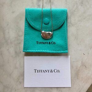 Tiffany & Co. Elsa Peretti Bean Necklace in Sterling Silver - 16 inch chain